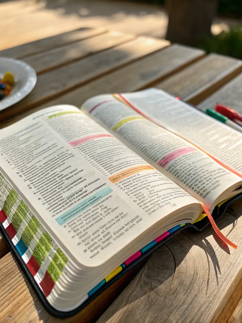A close-up image of a Bible verse highlighted with a pen, symbolizing the importance of scripture memorization in the Iron Alliance community.
